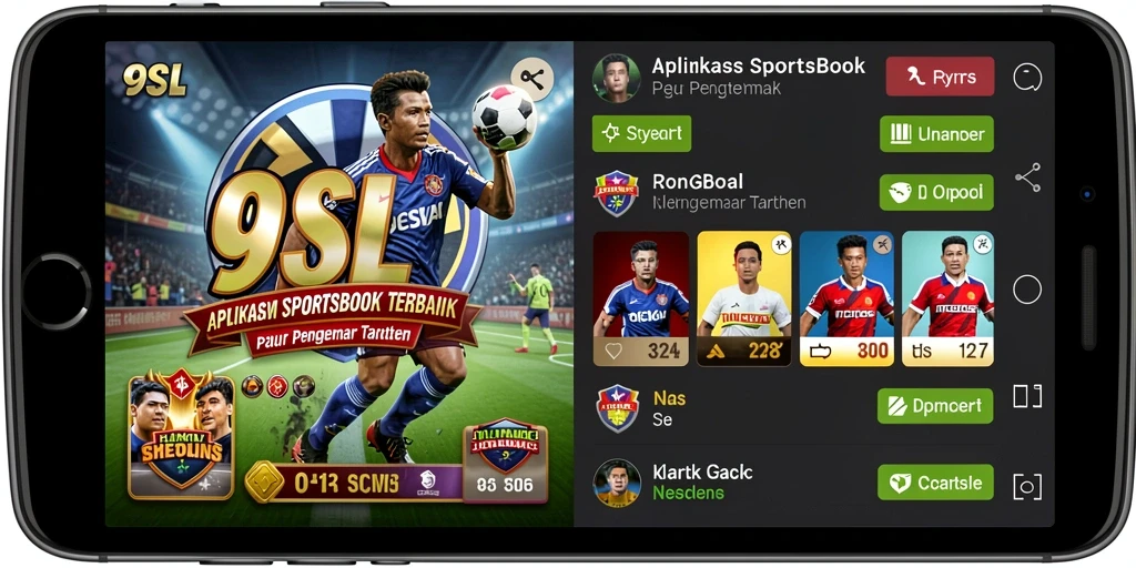 Screenshot utama 9SL menampilkan tampilan antarmuka taruhan olahraga yang menarik.