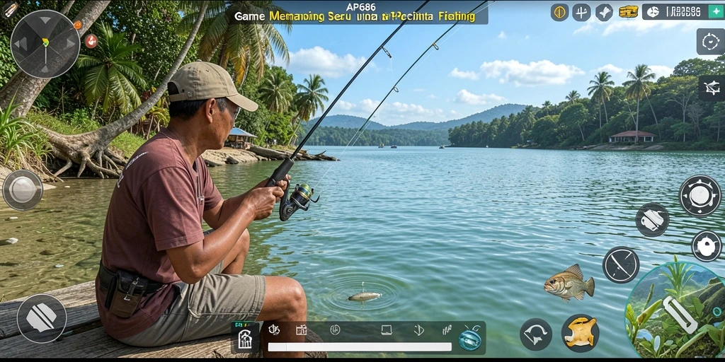 Tangkapan ikan spektakuler dalam gameplay AP686.