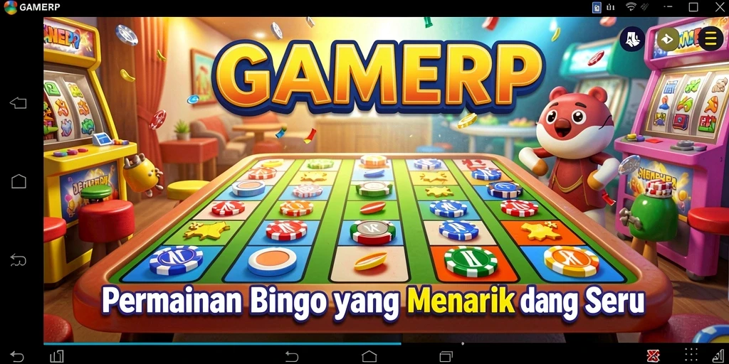 Tampilan gameplay seru di GAMERP dengan fitur Bingo interaktif.