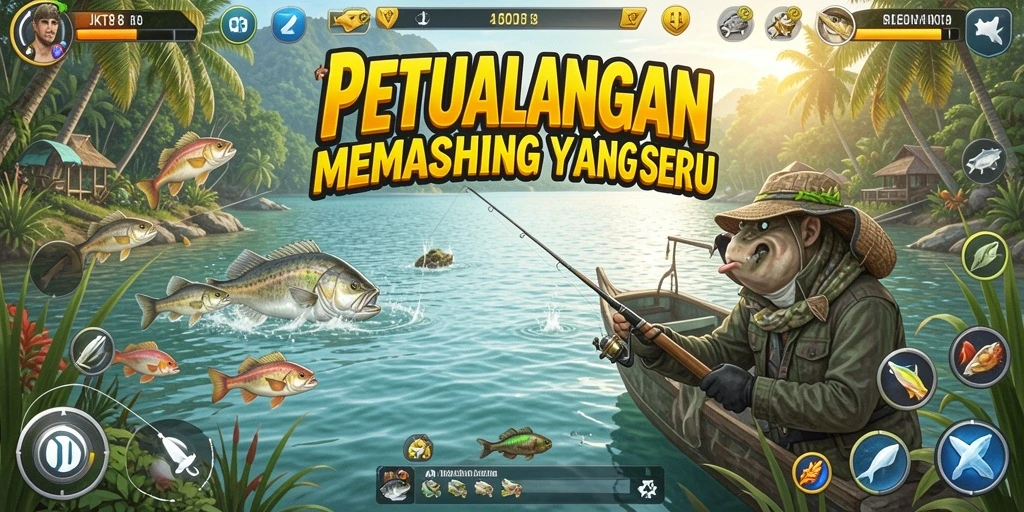 Tangkapan ikan besar di JKT8 dengan grafis menawan.