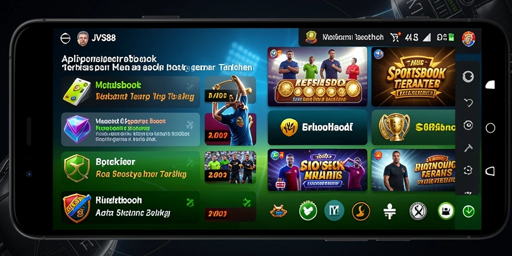Tampilan screenshot JVS88 menampilkan antarmuka pengguna Sportsbook yang menarik.