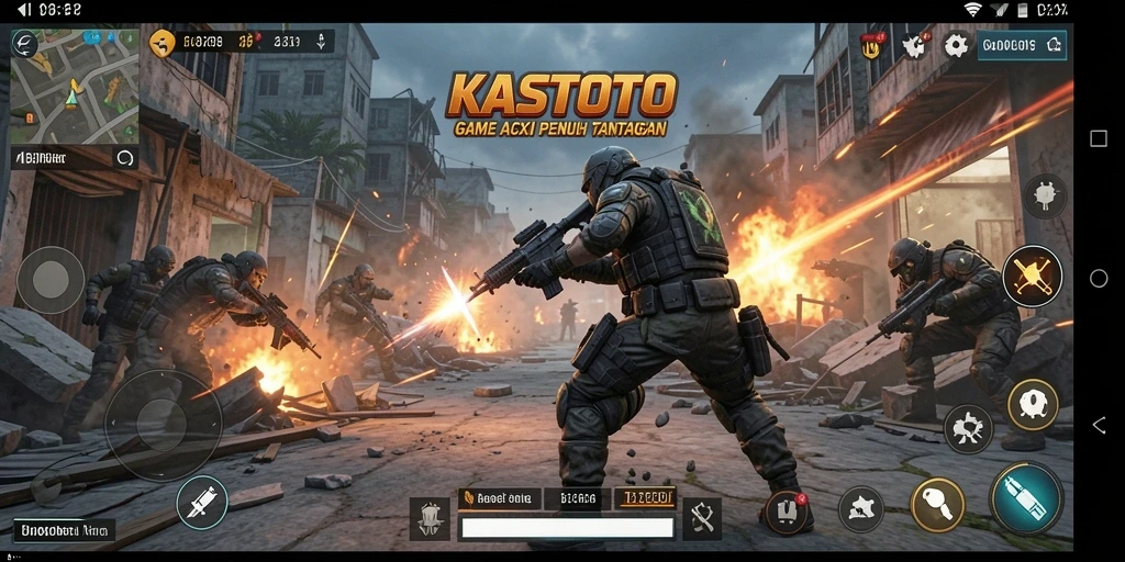 Gameplay KASTOTO menunjukkan aksi menegangkan dan grafis menawan.