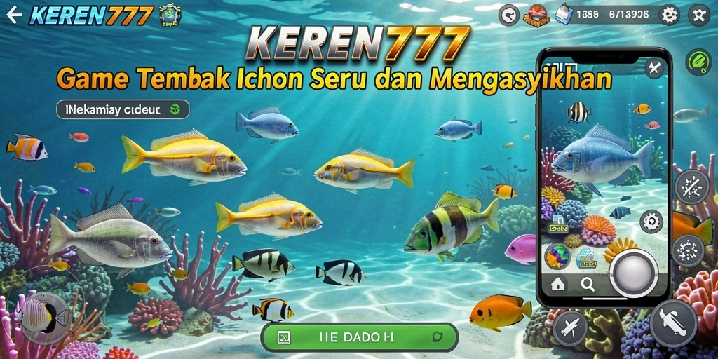 Tampilan gameplay Tembak Ikan KEREN777 yang seru.
