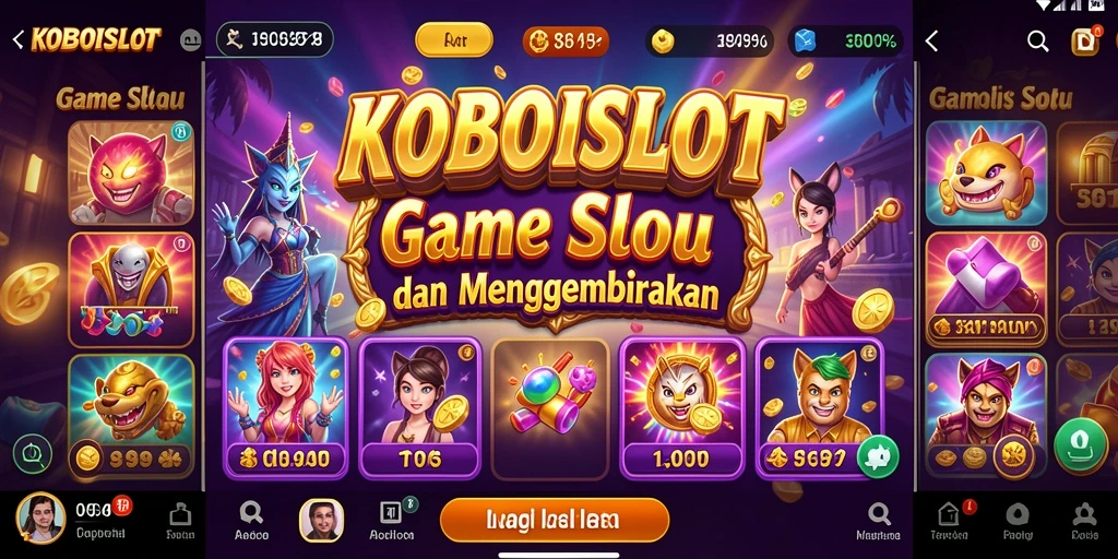 Tampilan ilustrasi gameplay menawan di KOBOISLOT yang menarik.