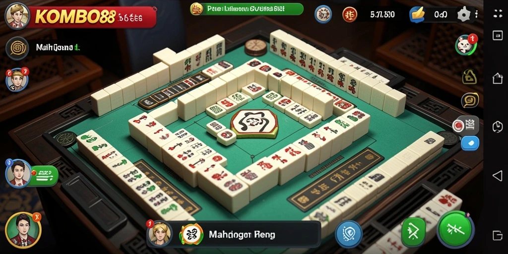 Tampilan gameplay menarik dan tantangan Mahjong seru.