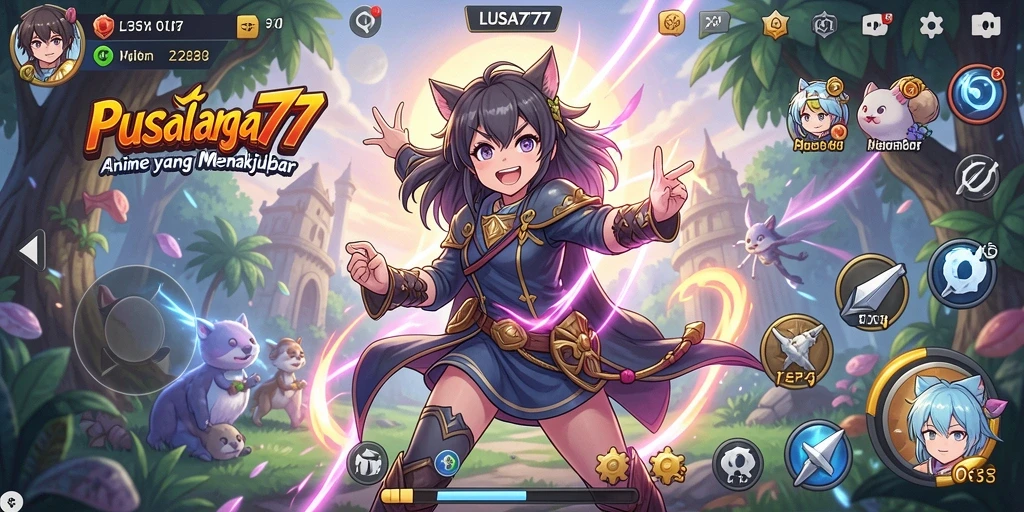 Tampilan menarik dari gameplay Anime dalam LUSA777.