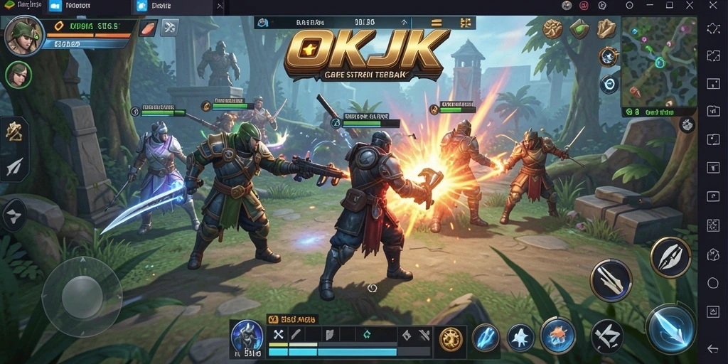 Tampilan gameplay OKJK yang menegangkan dan penuh strategi.