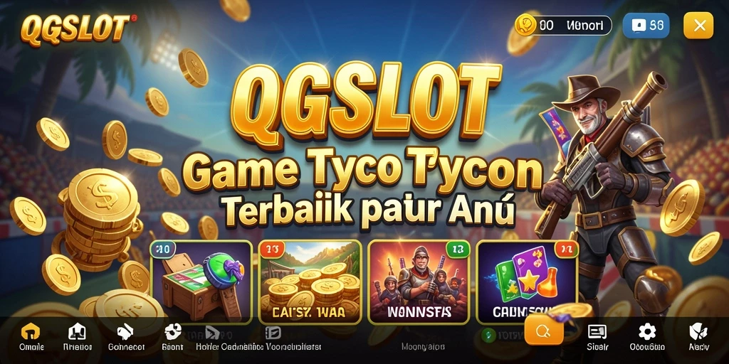 Screenshot QQSLOT menampilkan gameplay seru dalam membangun bisnis.