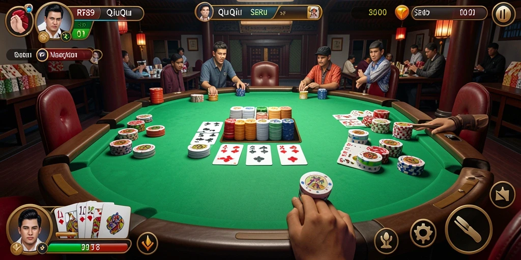Gameplay QiuQiu yang menarik dan penuh strategi.