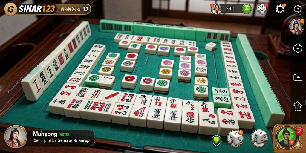 Tampilan gameplay menunjukkan keseruan bermain Mahjong di SINAR123.