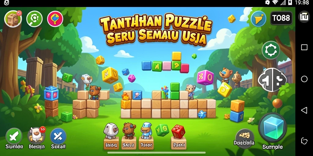 Tangkapan layar utama TO88 menampilkan gameplay puzzle yang menantang dan menarik.