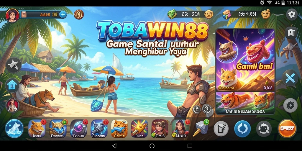 Tampilan gameplay TOBAWIN88 yang menyenangkan dan interaktif.