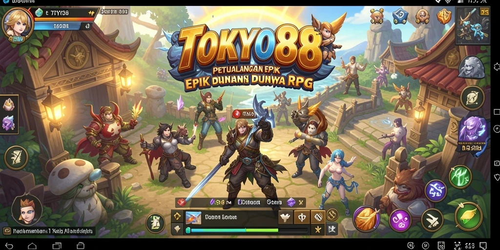 Screenshot gameplay RPG TOKYO88 menampilkan aksi pertempuran yang intens dan grafis menawan.