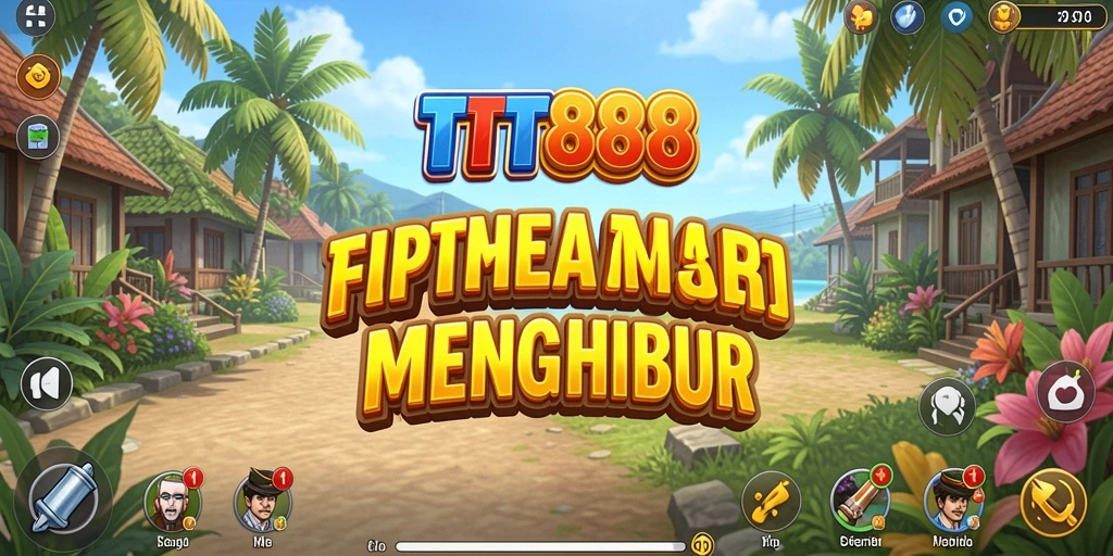Screenshot utama TTT888 menunjukkan gameplay yang ceria dan menyenangkan.
